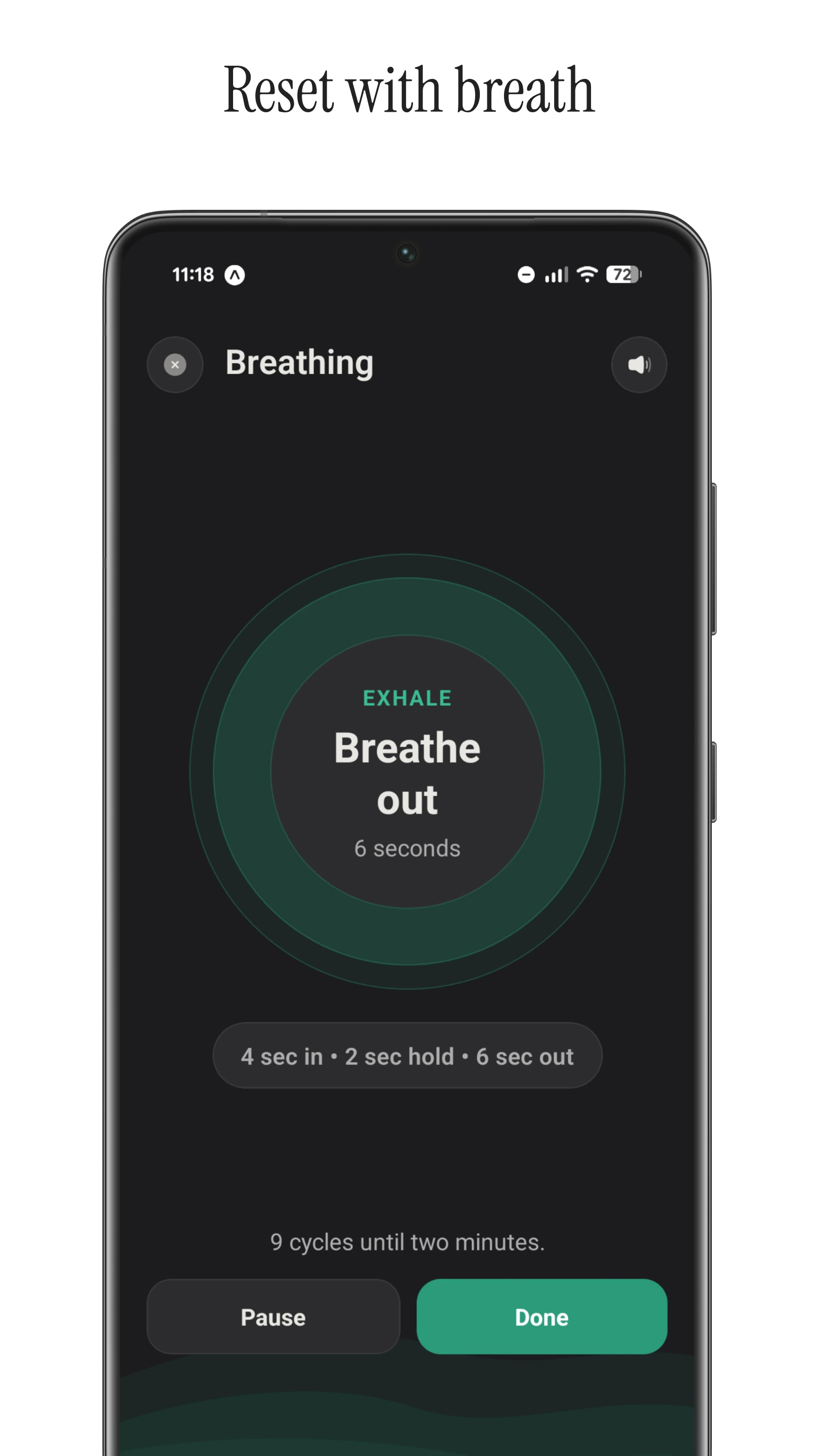 Reset with breath — guided breathing exercise